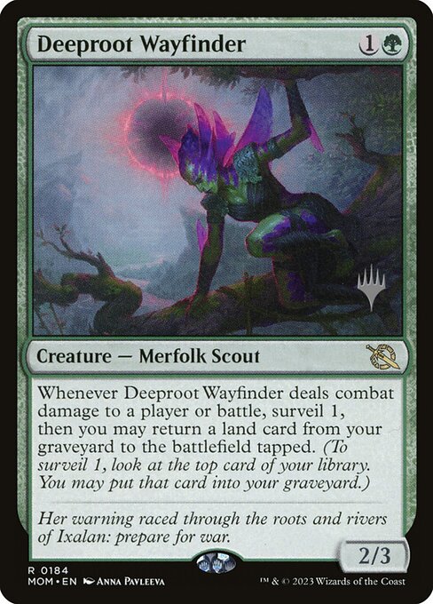 MTG Deeproot Wayfinder PMOM 184p Promo Pack Foil