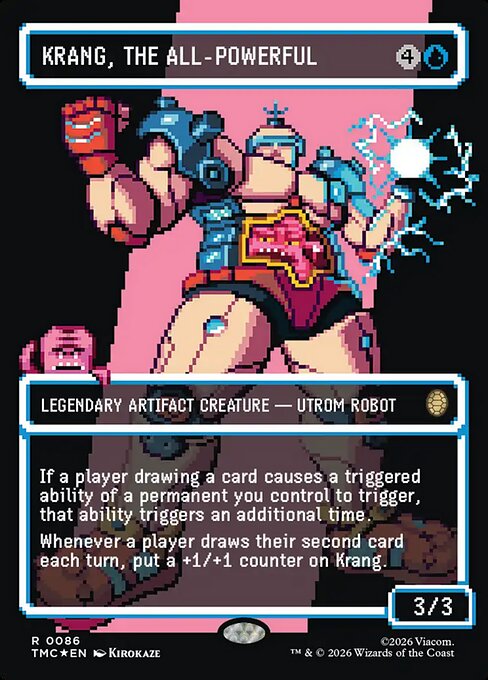 MTG Krang, the All-Powerful TMC 086 Borderless Pixel Surge Foil