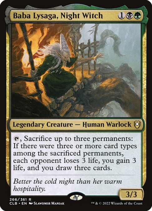 MTG Baba Lysaga, Night Witch CLB 266 Regular Nonfoil