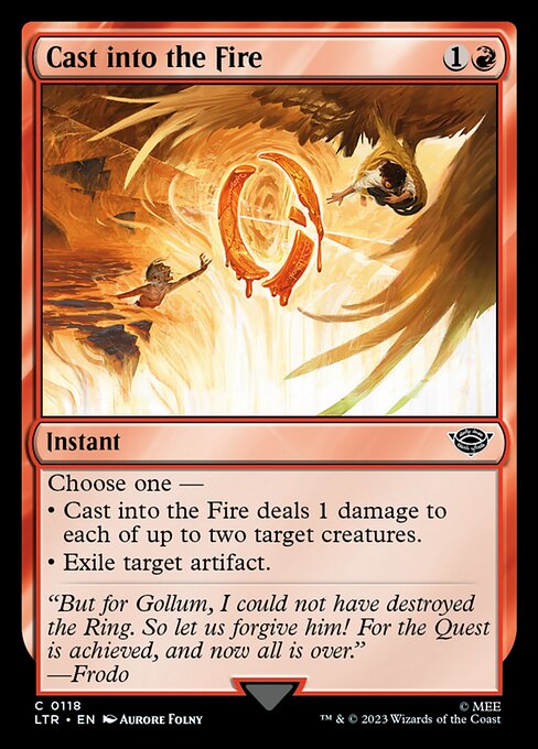 MTG Cast into the Fire LTR 118 Regular Foil