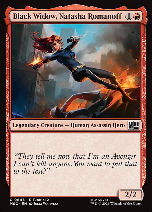 MTG Black Widow, Natasha Romanoff MSC 846 Regular Nonfoil