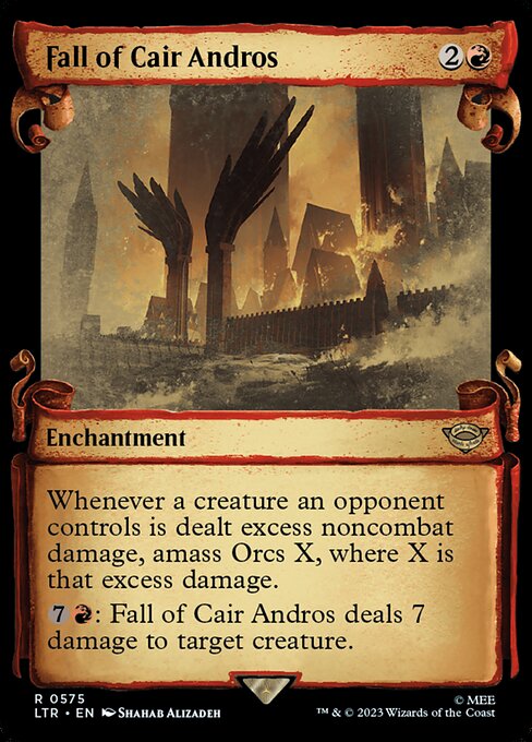 MTG Fall of Cair Andros LTR 575 Showcase Scrolls of Middle-earth Silver Foil