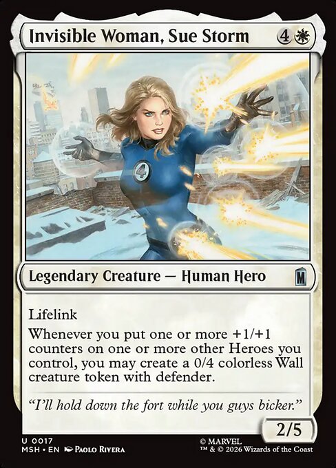 MTG Invisible Woman, Sue Storm MSH 017 Regular Nonfoil