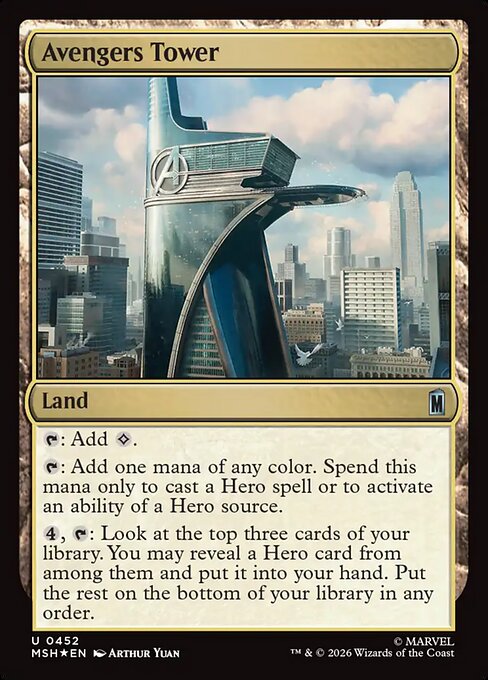 MTG Avengers Tower MSH 452 Alternate Art Surge Foil