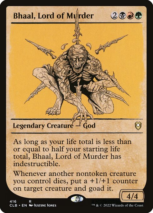 MTG Bhaal, Lord of Murder CLB 416 Showcase Rulebook Foil