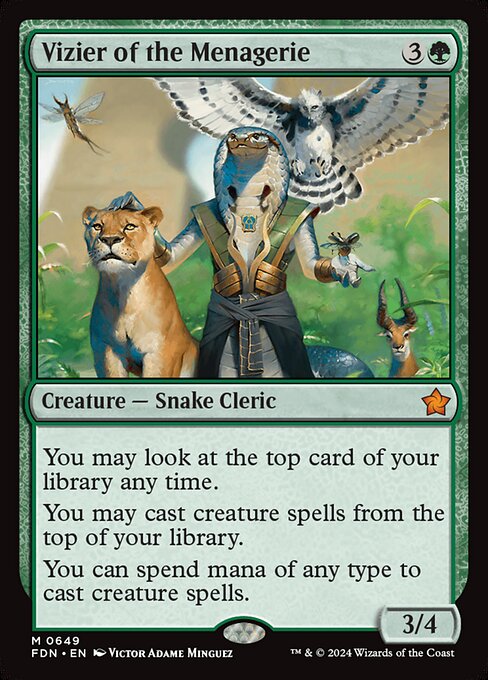 MTG Vizier of the Menagerie FDN 649 Starter Collection Nonfoil