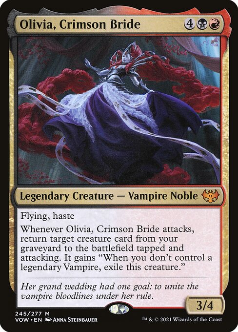 MTG Olivia, Crimson Bride VOW 245 Standard Foil front