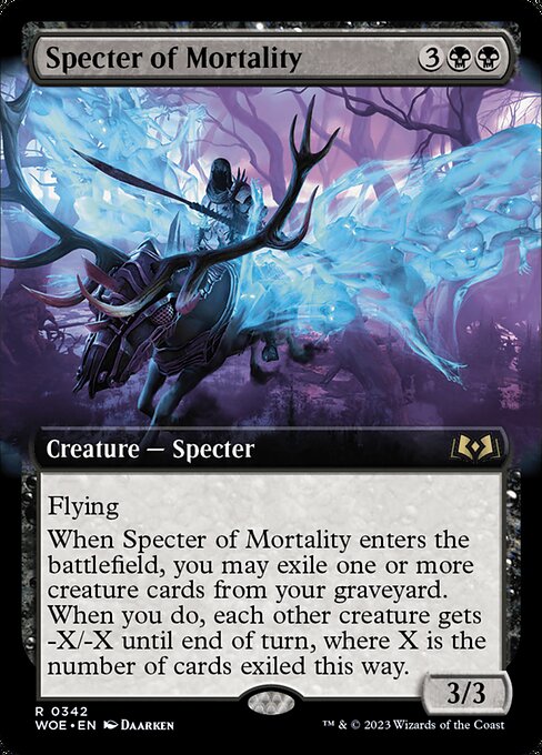 MTG Specter of Mortality WOE 342 Extended Art Nonfoil