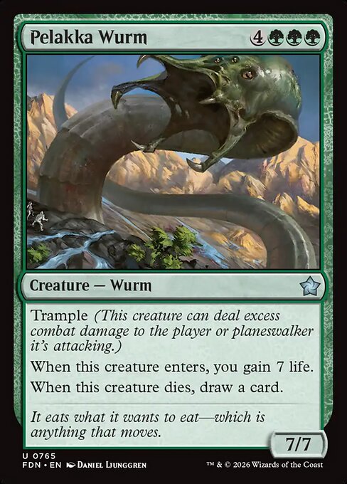 MTG Pelakka Wurm FDN 765 Welcome Deck Nonfoil