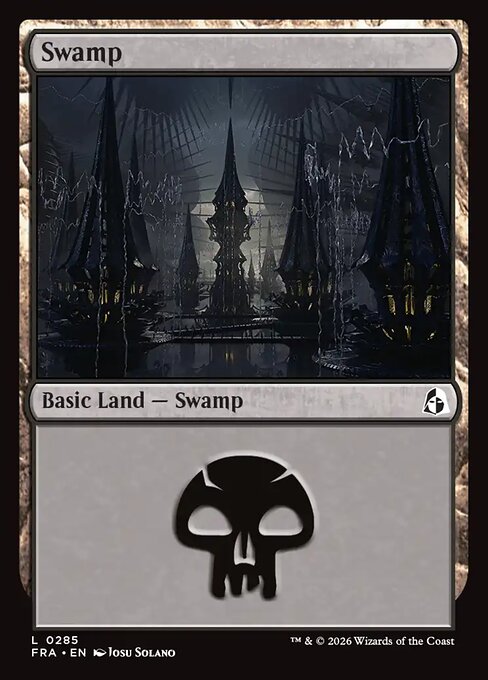 MTG Swamp FRA 285 Standard Foil front