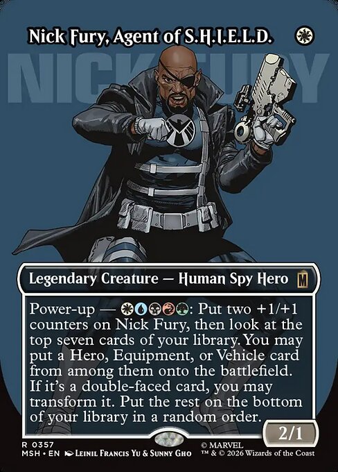 MTG Nick Fury, Agent of S.H.I.E.L.D. MSH 357 Borderless Scene Nonfoil