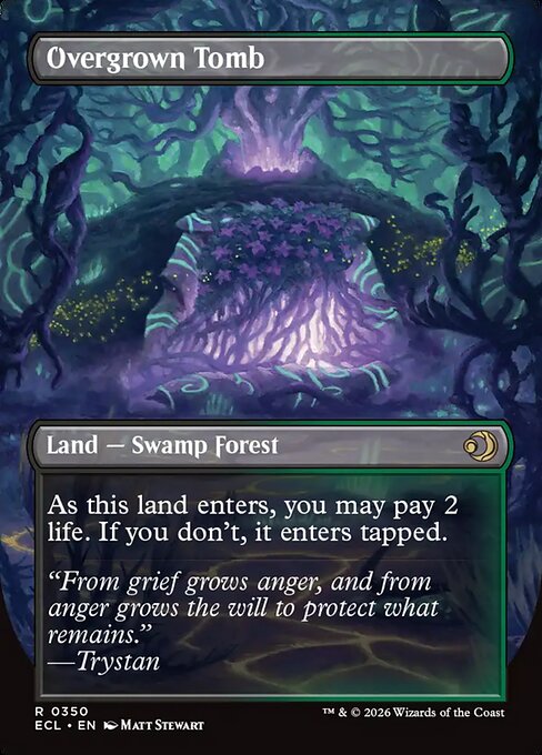 MTG Overgrown Tomb // Overgrown Tomb ECL 350 Showcase Ring Nonfoil