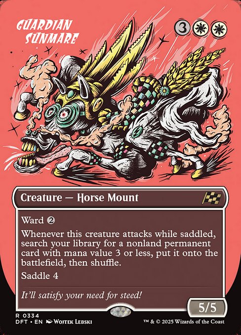 MTG Guardian Sunmare DFT 334 Borderless Rude Rider Nonfoil