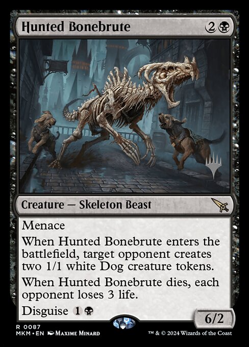 MTG Hunted Bonebrute PMKM 087p Promo Pack Foil
