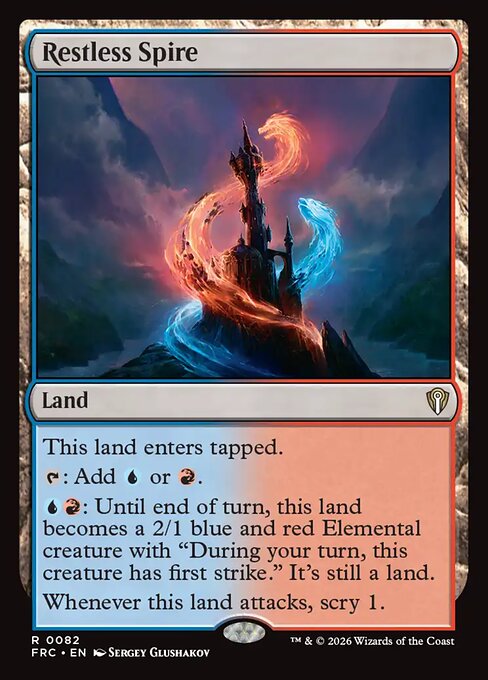 MTG Restless Spire FRC 082 Standard Nonfoil front