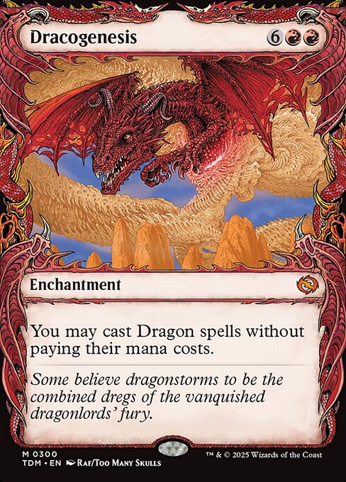 MTG Dracogenesis TDM 300 Showcase Draconic Frame Nonfoil