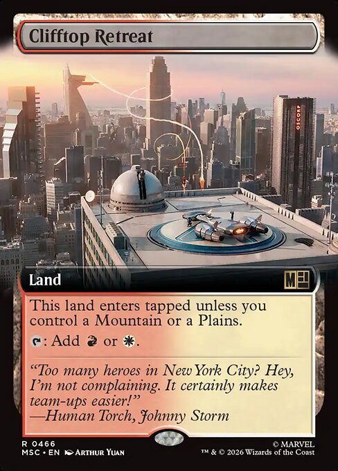 MTG Clifftop Retreat MSC 466 Extended Art Nonfoil