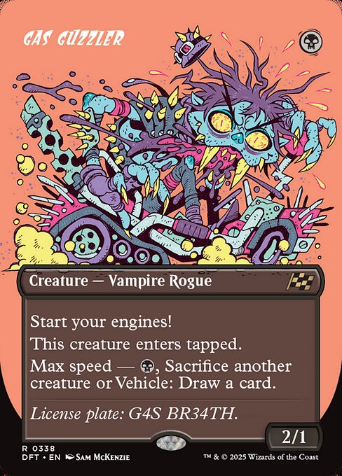MTG Gas Guzzler DFT 338 Borderless Rude Rider Nonfoil