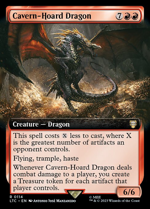 MTG Cavern-Hoard Dragon LTC 114 Extended Art Nonfoil