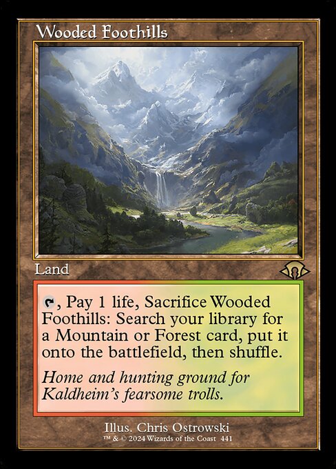 MTG Wooded Foothills MH3 441 Retro Frame Nonfoil