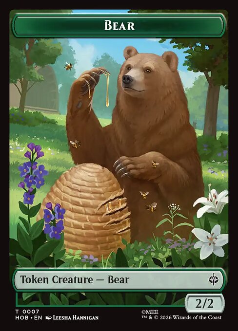 MTG Bear Token HOB 007 Token Foil