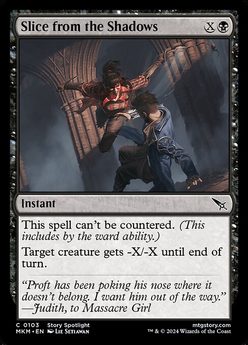 MTG Slice from the Shadows MKM 103 Regular Foil