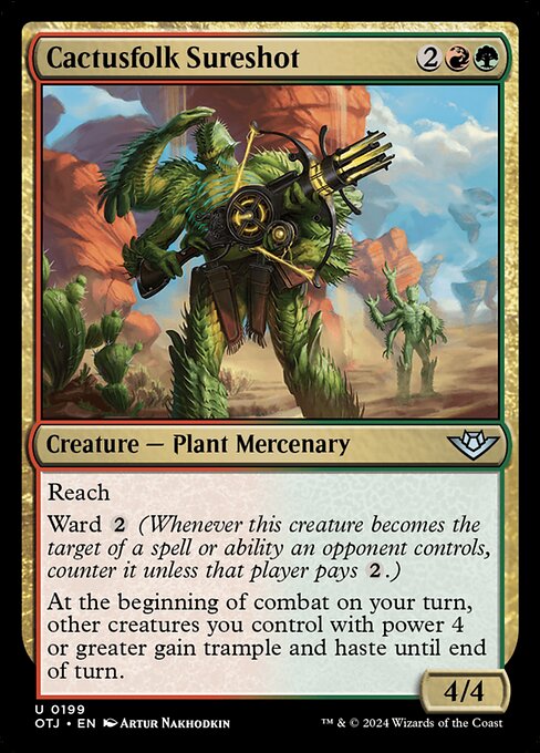 MTG Cactusfolk Sureshot OTJ 199 Regular Foil
