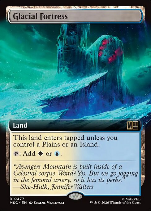MTG Glacial Fortress MSC 477 Extended Art Nonfoil