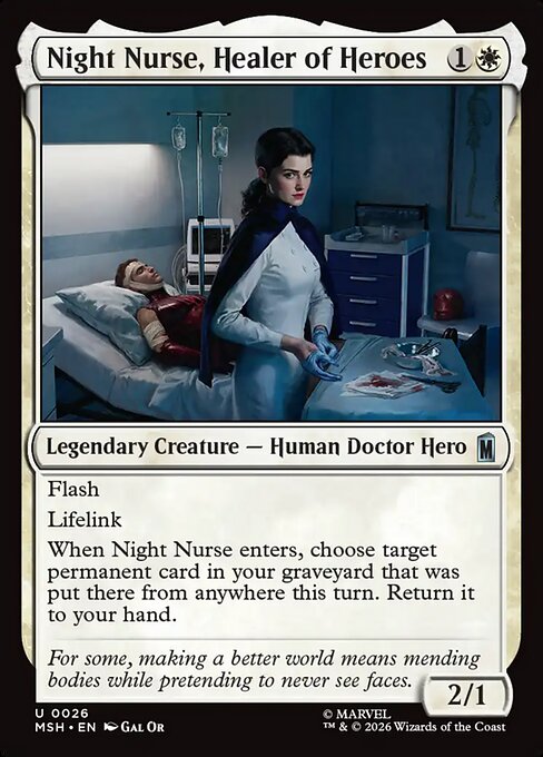 MTG Night Nurse, Healer of Heroes MSH 026 Regular Foil