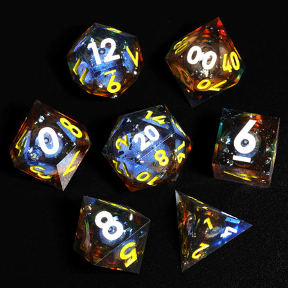 Sharp Edge Dice Liquid Core Shatter the Void