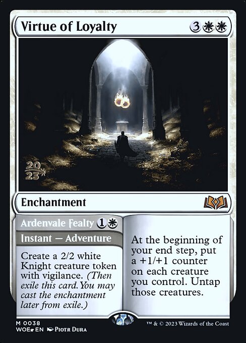 MTG Virtue of Loyalty // Ardenvale Fealty PWOE 038s Prerelease Foil