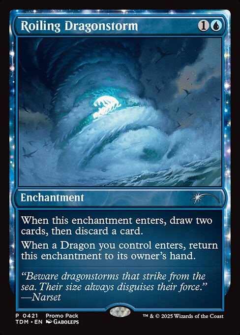 MTG Roiling Dragonstorm TDM 421 Promo Pack Nonfoil