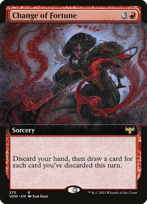 MTG Change of Fortune VOW 375 Extended Art Foil front