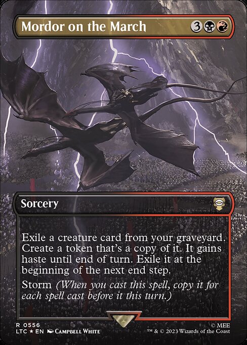 MTG Mordor on the March LTC 556 Showcase Ring Surge Foil
