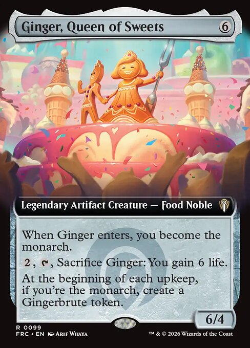 MTG Ginger, Queen of Sweets FRC 099 Extended Art Nonfoil front