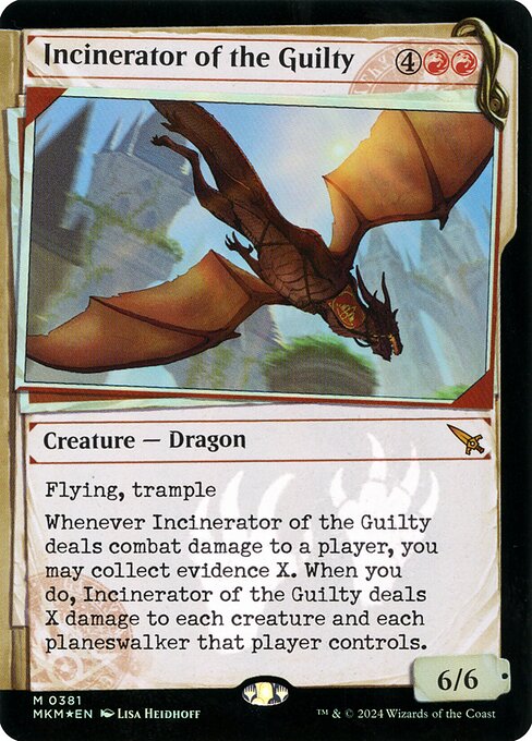 MTG Incinerator of the Guilty MKM 381 Invisible Ink Dossier Foil