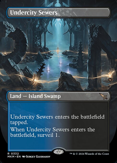 MTG Undercity Sewers MKM 332 Borderless Nonfoil