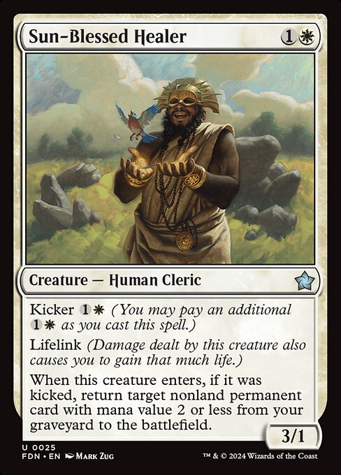 MTG Sun-Blessed Healer FDN 025 Regular Nonfoil