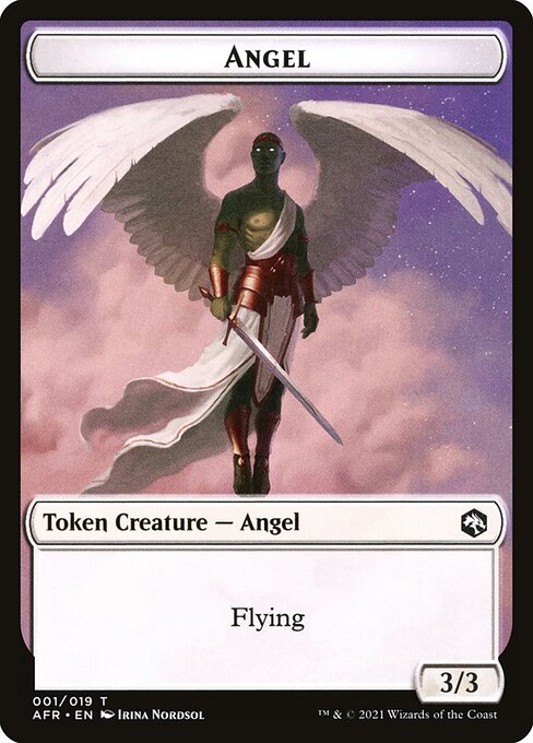 MTG Angel Token AFR 001 Token Foil