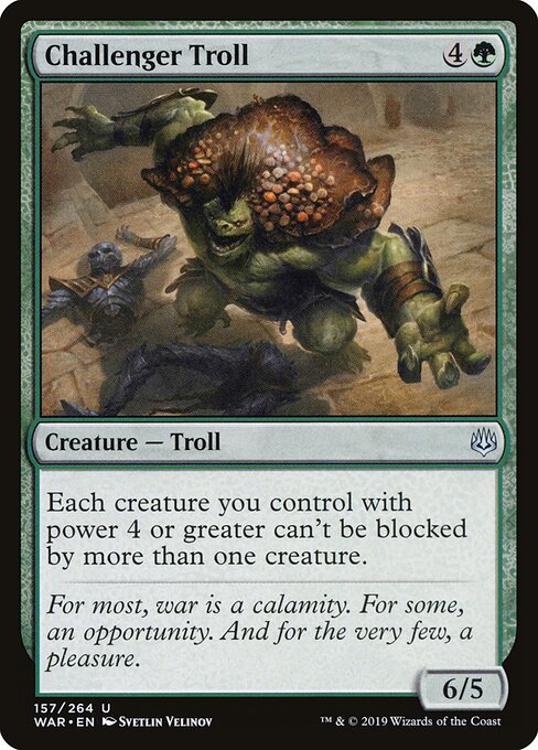 MTG Challenger Troll WAR 157 Standard Foil front