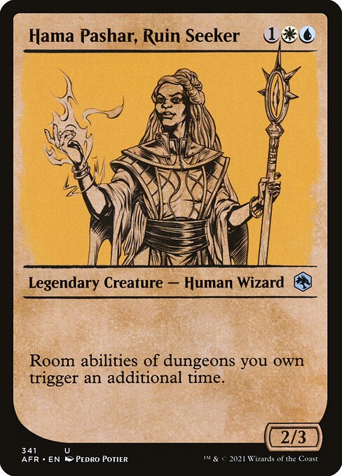 MTG Hama Pashar, Ruin Seeker AFR 341 Rulebook Showcase Foil
