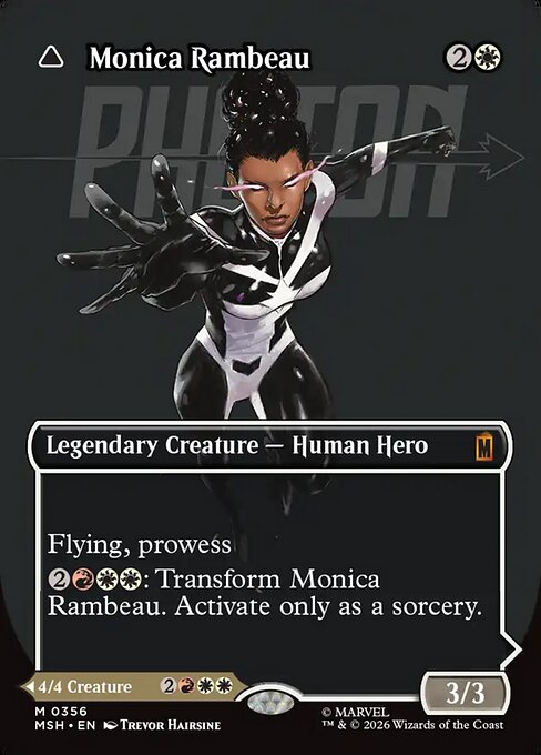 MTG Monica Rambeau // Photon, Living Light MSH 356 Borderless Scene Nonfoil