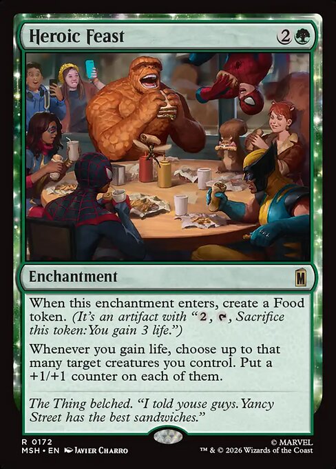 MTG Heroic Feast MSH 172 Regular Nonfoil