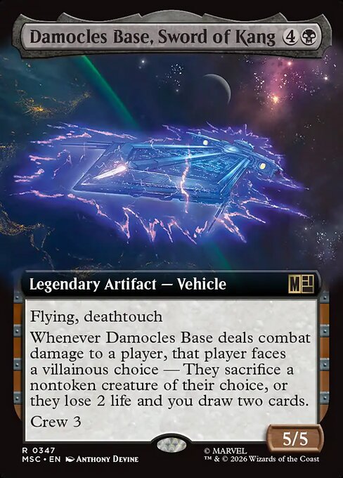 MTG Damocles Base, Sword of Kang MSC 347 Extended Art Nonfoil