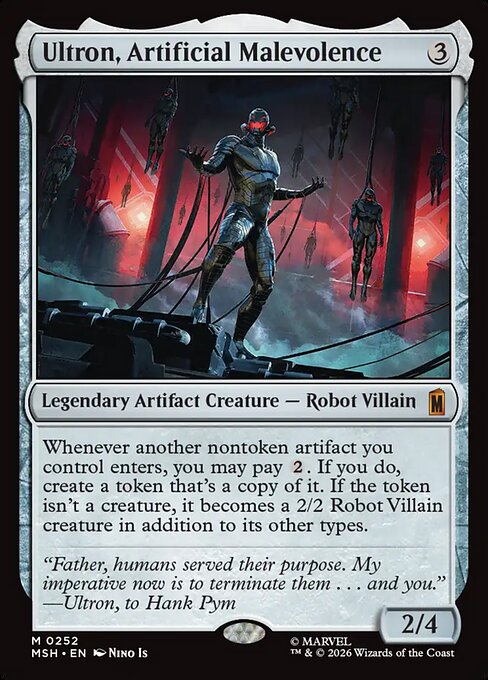MTG Ultron, Artificial Malevolence MSH 252 Regular Foil