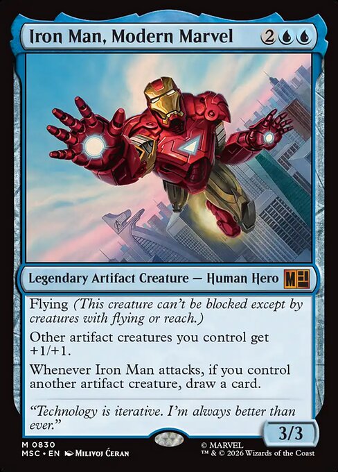 MTG Iron Man, Modern Marvel MSC 830 Regular Foil