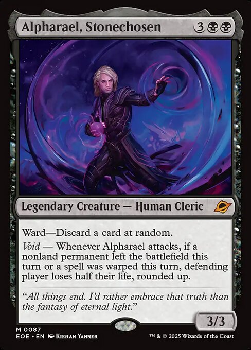 MTG Alpharael, Stonechosen EOE 087 Regular Foil
