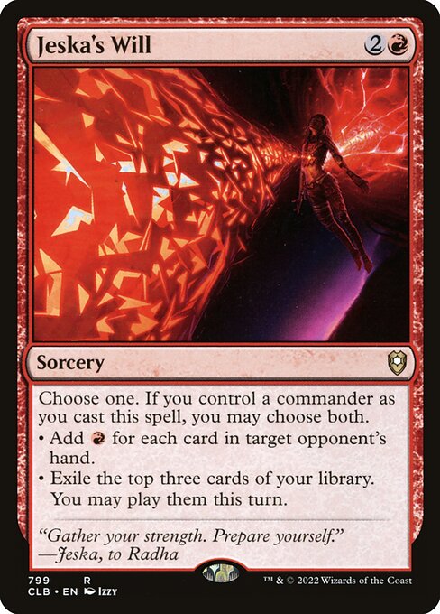 MTG Jeska's Will CLB 799 Commander Deck Nonfoil