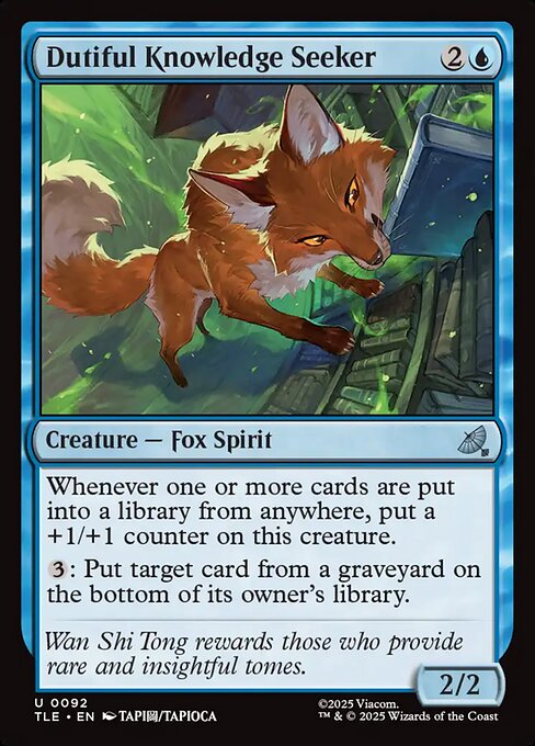 MTG Dutiful Knowledge Seeker [TLE 092] Foil