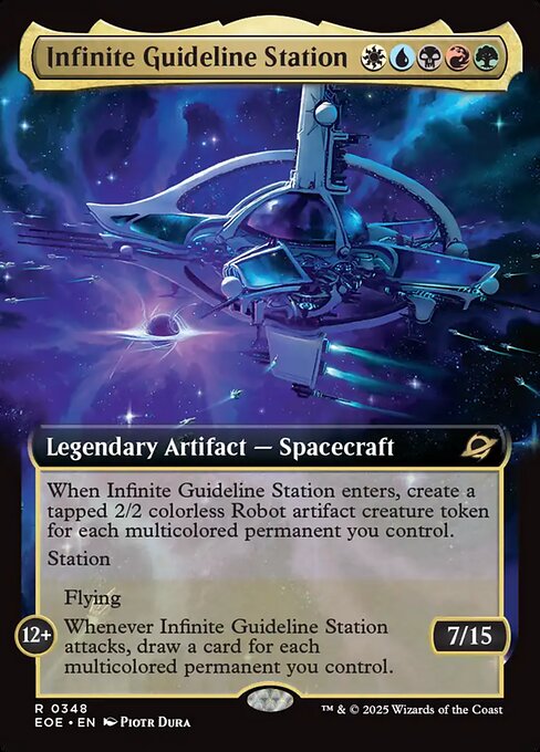 MTG Infinite Guideline Station EOE 348 Extended Art Foil